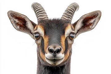 Fototapeta premium Close-up Portrait of a Blackbuck Antelope with Curious Expression