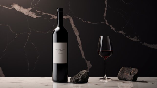 design bottle wine mockup photoshop - Powered by Adobe