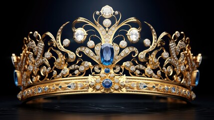 ornate gold crown illustration