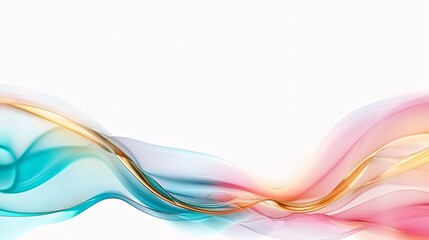 Obraz premium A colorful abstract background with a gradient blend of turquoise, magenta, and gold, perfect for copy space.