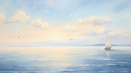 Fototapeta premium sailboat water ocean