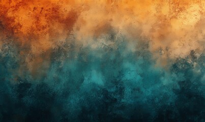 Teal orange black color gradient background, grainy texture effect, poster banner landing page backdrop design, Generative AI