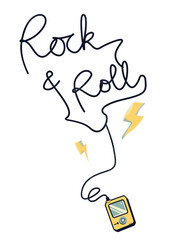 rock and roll quotes with earphone