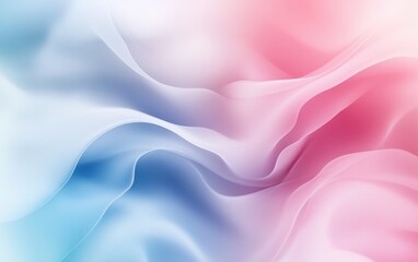 Obraz premium Gentle waves of soft fabric in soothing pink and blue tones create a serene and elegant background, perfect for various design projects.