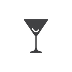 Martini cocktail glass vector icon
