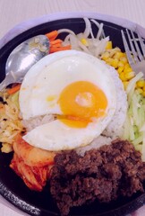 Korean food. Bibimbap. 