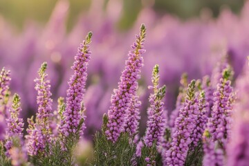 Close up of heather flower in bloom