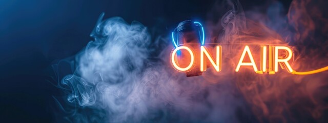 Text On air, live broadcast, delivering news, entertainment, events directly to viewers, capturing immediacy and excitement of live television with up to the minute coverage and dynamic programming