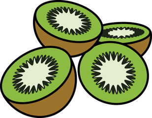 Obraz premium Kiwi vector shape
