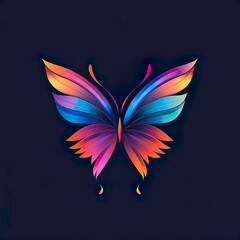 Naklejka premium Colorful Stylized Butterfly Design