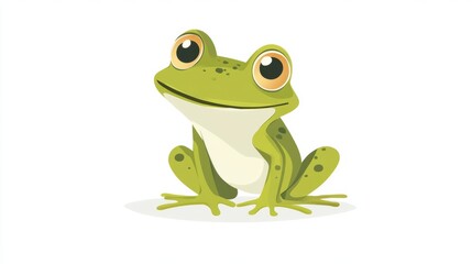 Fototapeta premium cute cartoon frog illustration isolated on white background