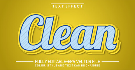 Clean font Text effect editable