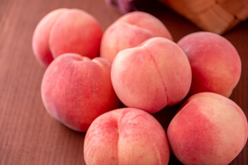 Juicy sweet peaches.
Image of a delicious peach.
