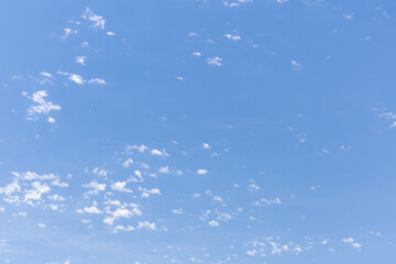 Blue sky with clouds on a summer day