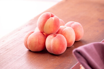 Juicy sweet peaches.
Image of a delicious peach.
