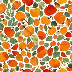 Vibrant Autumn Fruit Seamless Pattern