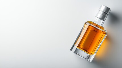 Whiskey bottle on white background