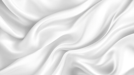 Fototapeta premium Abstract smooth elegant white fabric silk texture soft background white silk fabric with waves