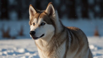 Fototapeta premium siberian husky dog