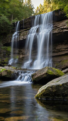 Obraz premium waterfall in the forest