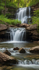 Obraz premium waterfall in the forest