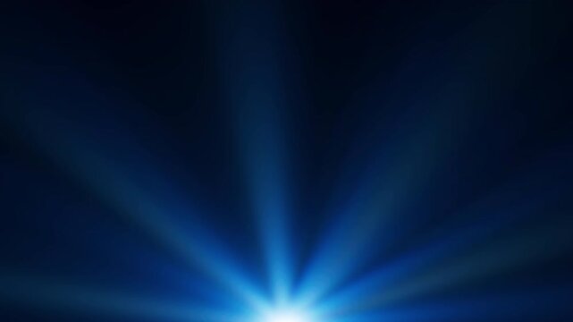 Blue splayed laser Light Beam rays slowly rotating [4K]