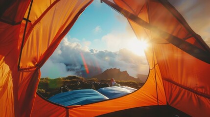 Sunrise View From a Tent