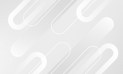 Minimal Geometric white light background template banner. Abstract white background futuristic technology concept. Dynamic geometric shapes composition. Suit for poster, cover, banner, brochure, site