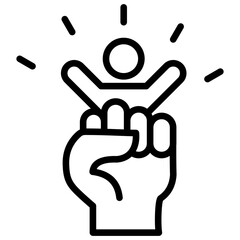 outline humanity icon