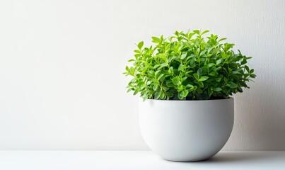 Fototapeta premium Plant in a pot on white, Generative AI