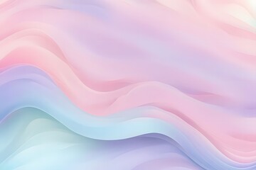 Obraz premium A pastel rainbow wave background with a soft gradient of pink blue and lavender, AI Generated