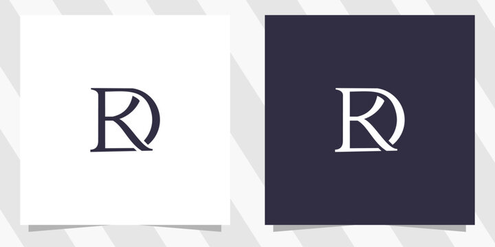 letter dr rd logo design vector