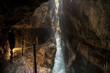 Partnach Gorge in Garmisch-Partenkirchen, in Bavaria, Germany