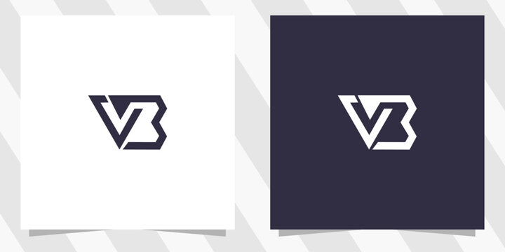 letter vb bv logo design vector