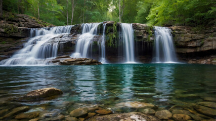 Obraz premium waterfall in the forest