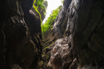 Fototapeta premium Partnach Gorge in Garmisch-Partenkirchen, in Bavaria, Germany