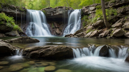 Fototapeta premium waterfall in the forest