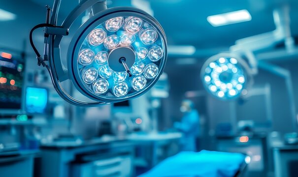Equipment and medical devices in modern operating room, Generative AI