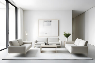 A modern minimalist living room