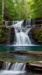 Fototapeta premium small waterfall in the forest