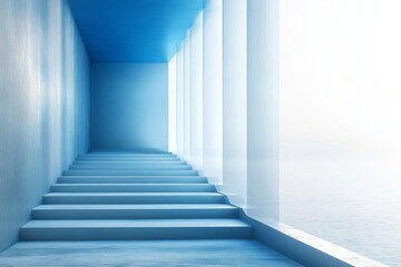 Png blue linear gradient, white background, Generative AI