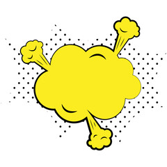 Comic bubbles element illustration isolated on the white