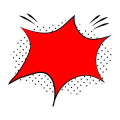 Comic bubbles element isolated illustration on white background