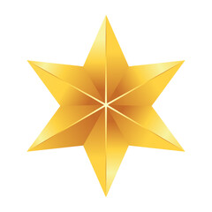 Realistic star isolated illustration on white background