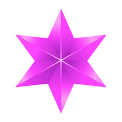 Realistic star isolated illustration on white