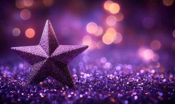 image purple star background, Generative AI