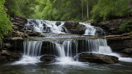 Fototapeta premium small waterfall in the forest