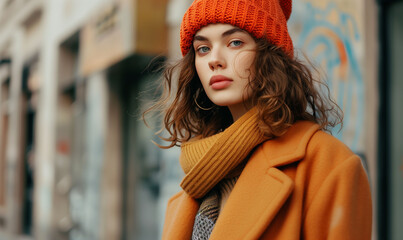 fall, fashion pictorial, model, brown, brown, brown, women, fashion, beauty, photograph, knitwear, fall foliage, short style