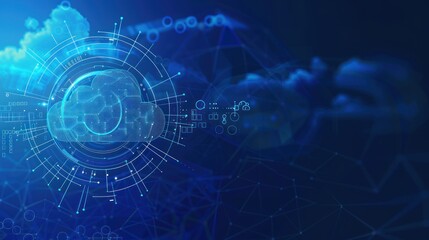 Obraz premium Cloud Computing Technology Abstract Illustration