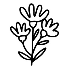 Fototapeta premium Flat design simple flower isolated illustration